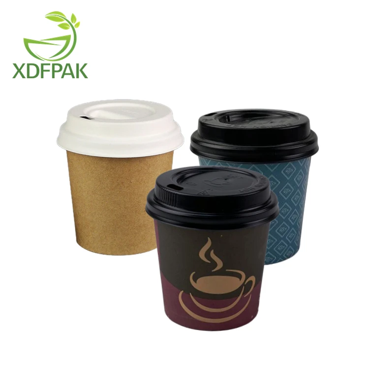 custom printed coffe 4oz white recycled single wall tea paper cups wholesale for coffee for sale
