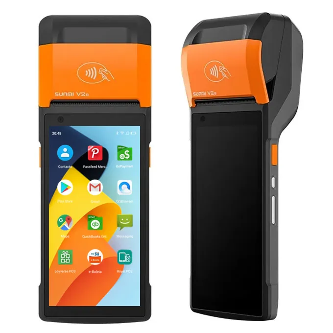 V2s Sunmi Pos Machine Touch Screen Point of Sale System Android 11 Pos Device Caisse Enrgistruese Handheld Pos Payment Terminal