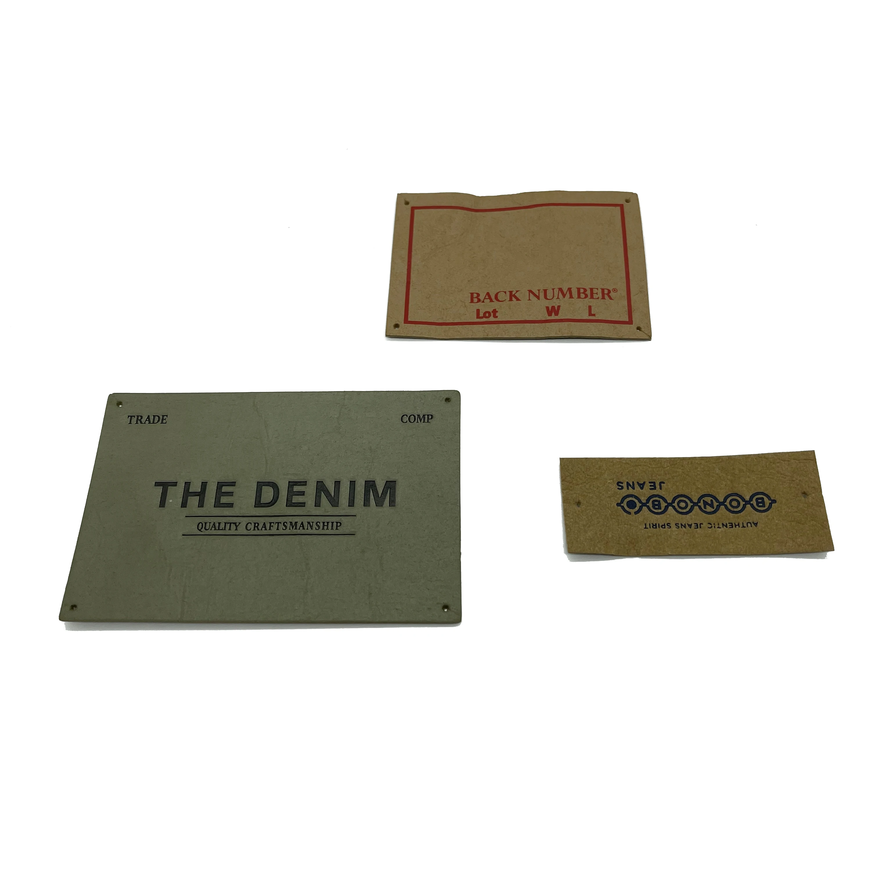 Printed Brand Logo High-quality Customized Clothing Kraft Paper Leather Tag Label