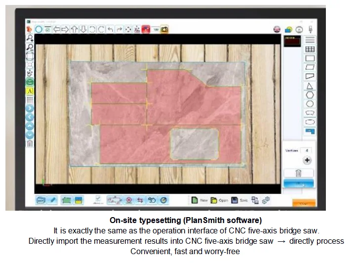 User-Friendly Digital Laser Templator with Precise Measuring Software for Stone Granite Quartz Countertop Stone Machinery