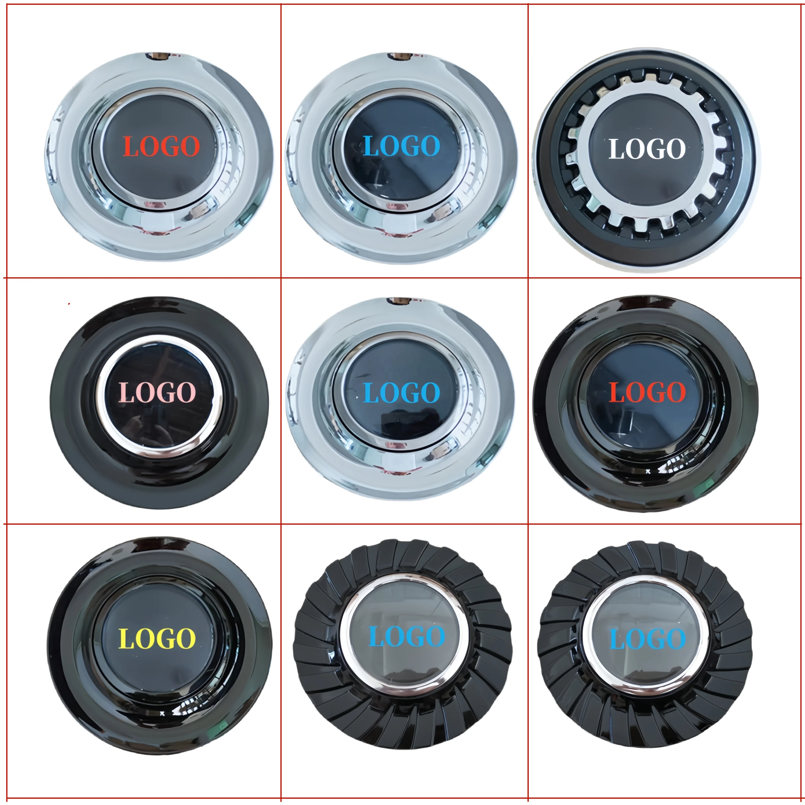 Customized Luxury Car Rim Chrome Finishing Floating Center Caps Cover for Mercedes-Benz Land Rover Rolls Royce hub cover