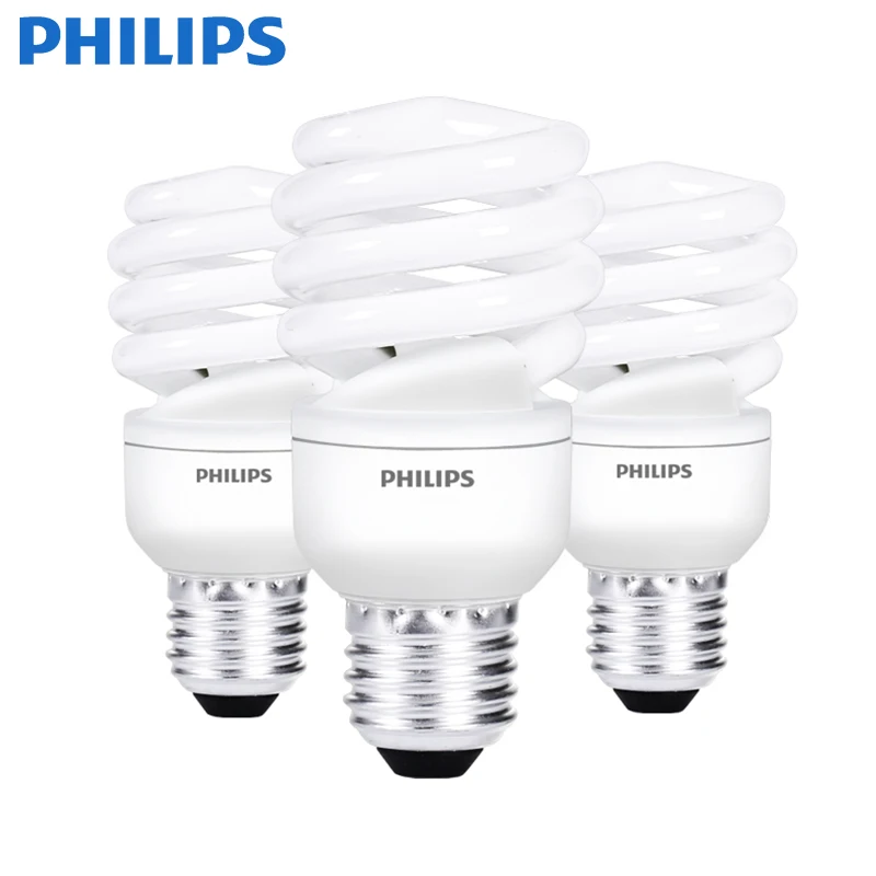  Энергосберегающая спиральная лампа Philips e27e14 флуоресцентная с винтовым креплением бытовая электрическая сверхъяркая дневного света тройной первичной