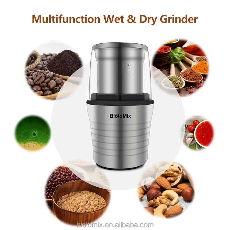 Customize Electric Coffee Grinder Electric Kitchen Cereals Nuts Beans Spices Grains Grinder Machine Multifunctional Home Cafe