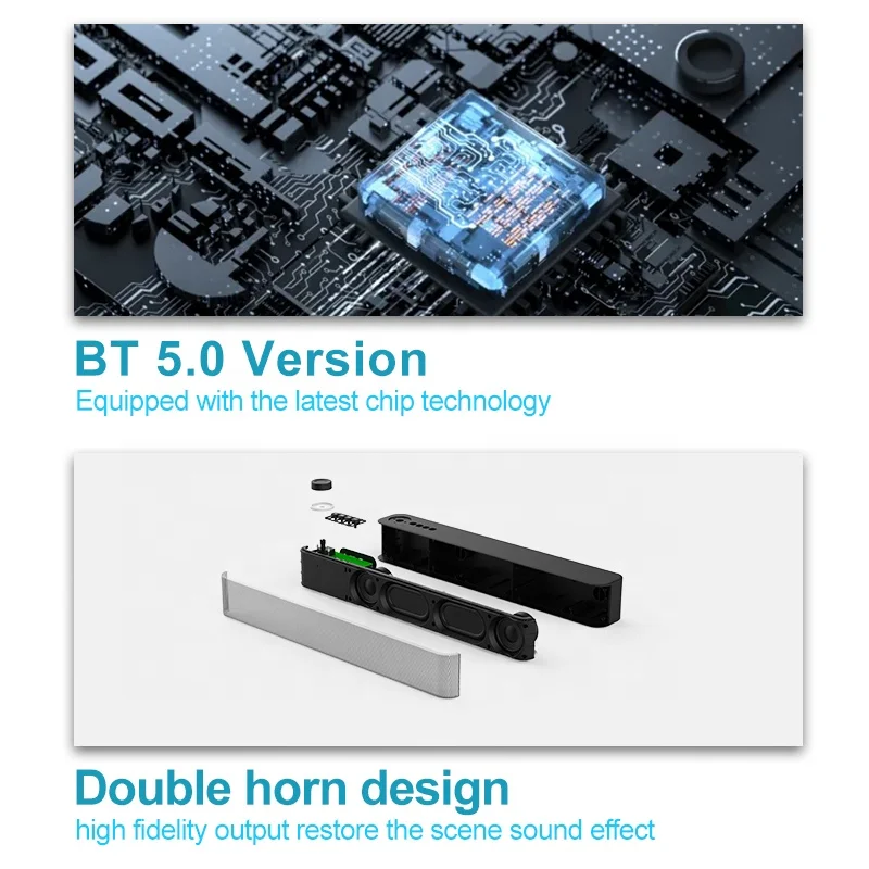 Top Selling BT Wireless Speaker home theatre system super bass support TWS function soudbar Speaker sound bar with subwoofer