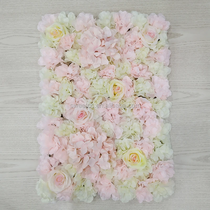 Wholesale wedding flower wall backdrop artificial flower wall panel pink rose roll up flower wall for sale