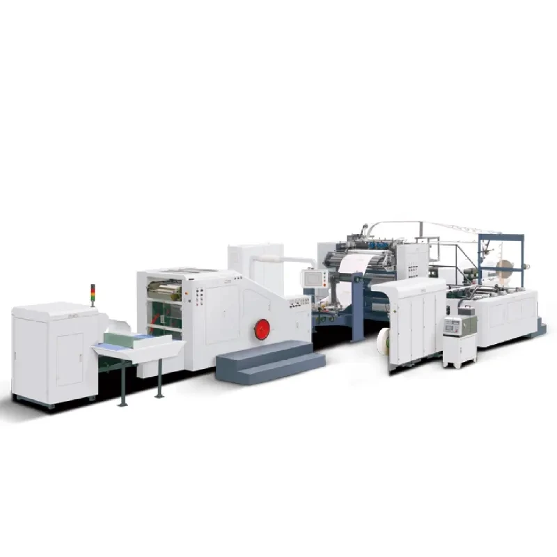 Полностью автоматическая машина для производства бумажных пакетов RYJ с квадратным дном, машина для производства бумажных пакето