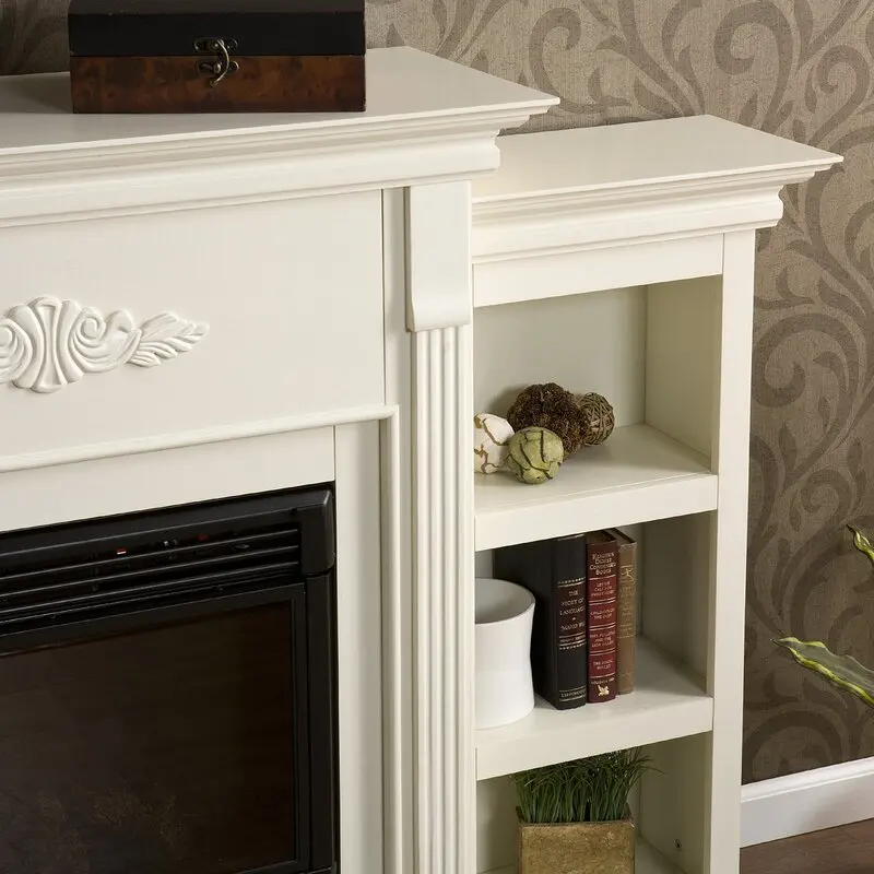 Cheap modern wood fireplace electric  with remote control electric fireplaces