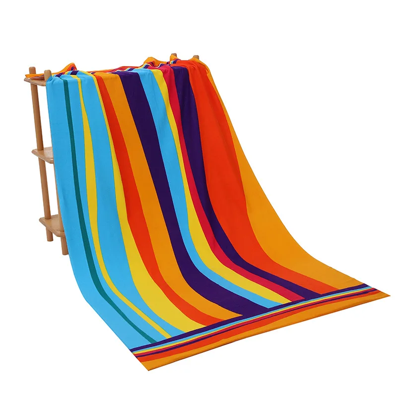 Ultra fine fiber beach towel with water absorption and quick drying activity printed swimming versatile bath towel