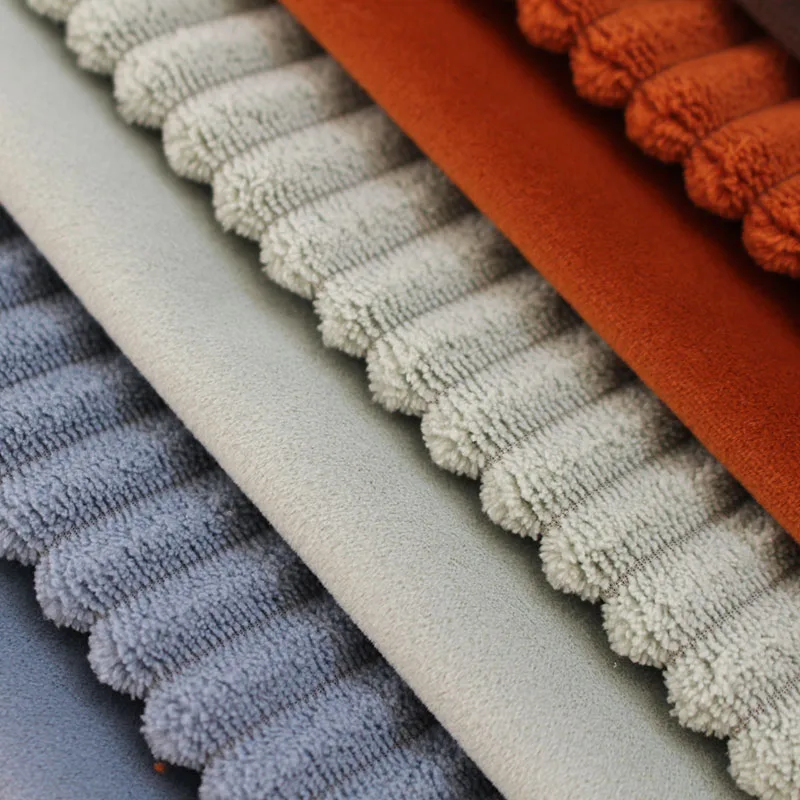 Wholesale Hot Selling Solid Color Soft Polyester Velvet Corduroy Fabric For Sofa