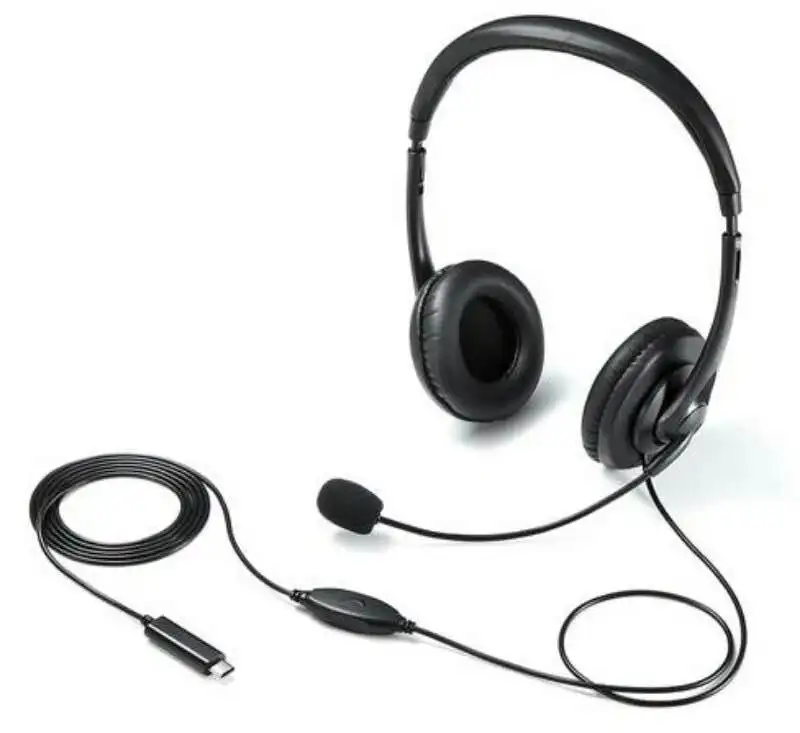 
New Binaural Type-C Headset Call Center Headphone With Noise Canceling Microphone For Office Computer PC Mobile Phone 
