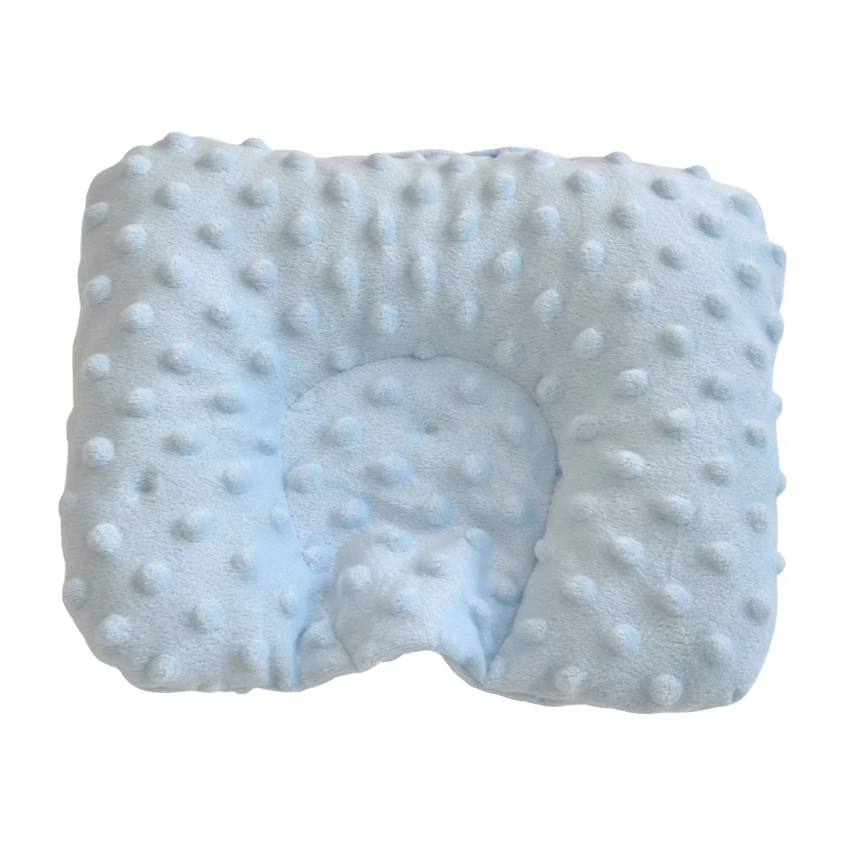 Baby Pillow for Sleeping Soothing Raised Dots Velvet Fabric Solid Color-L Soft Flat Thin Toddler Pillow