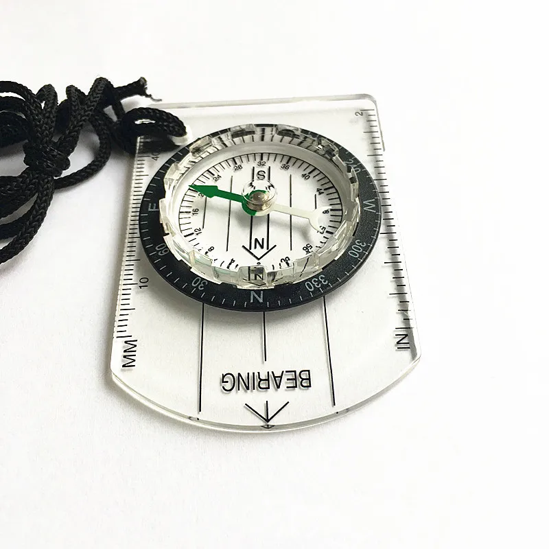 Mountain Professional Mini Compass Map Scale Ruler Multifunctional Equipment Outdoor Hiking Camping Survival Brujula