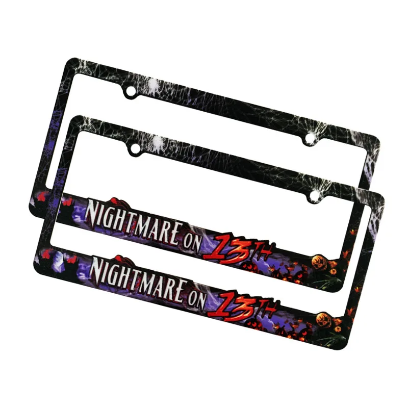 USA UV Printing Plastic Cartoon Custom design Car License Plates Decoration Plate Frames Racing Decorative License Plate Frame