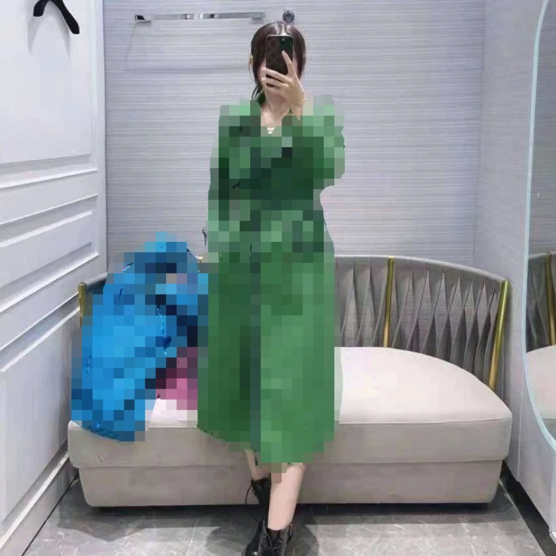 Candice high quality luxury winter coats designer with button belt printed long custom printed trench coats for ladies