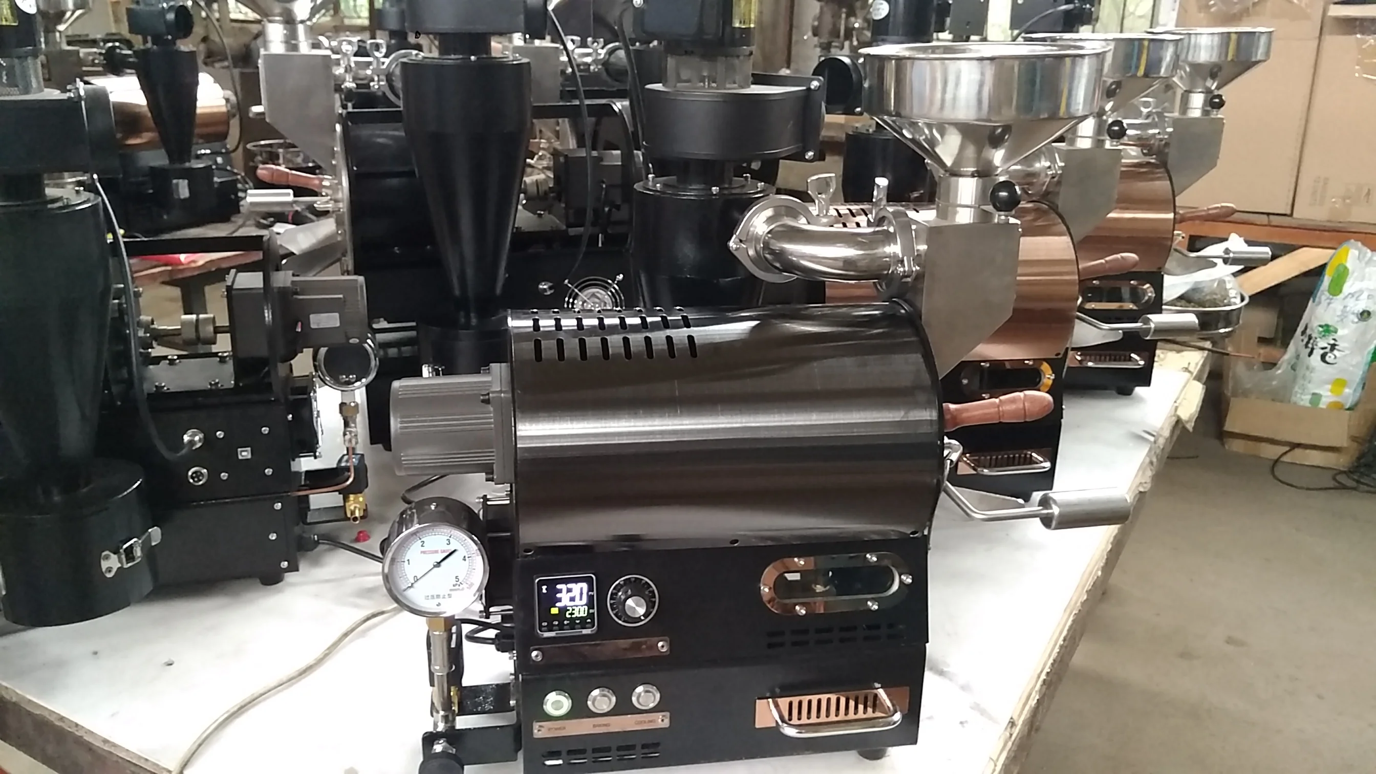 Wintop Commercial Coffee Roaster Machine Stainless Steel Half Hot Air Coffee Roaster Machine 300g Household Coffee Roaster