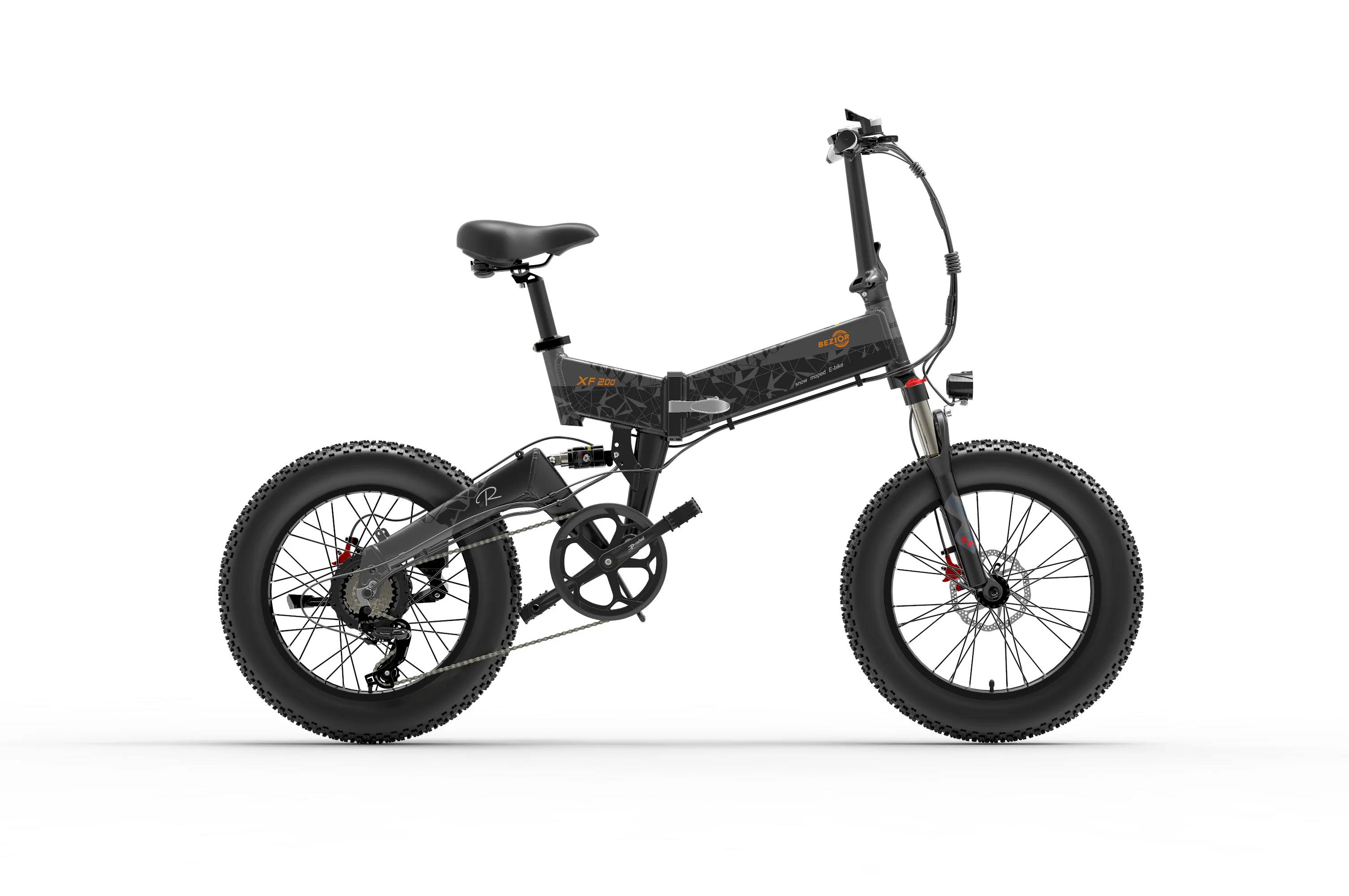 Drop shipping 2 day delivery BEZIOR XF200 brushless motor 1000w bicycle stealth bomber folding ebike fat tire kids electric bike