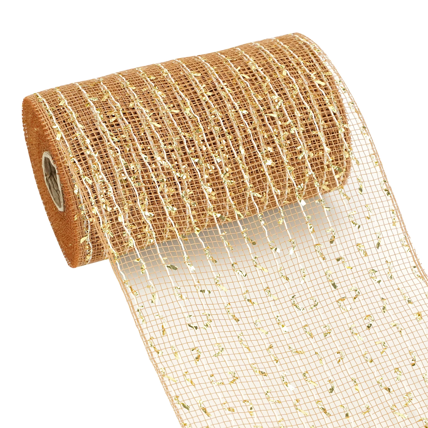 Huihuang Factory Custom Mesh Holiday Decorate Gradient Metallic 10 Inch Poly Deco Mesh Rolls For Wreath Crafts Christmas
