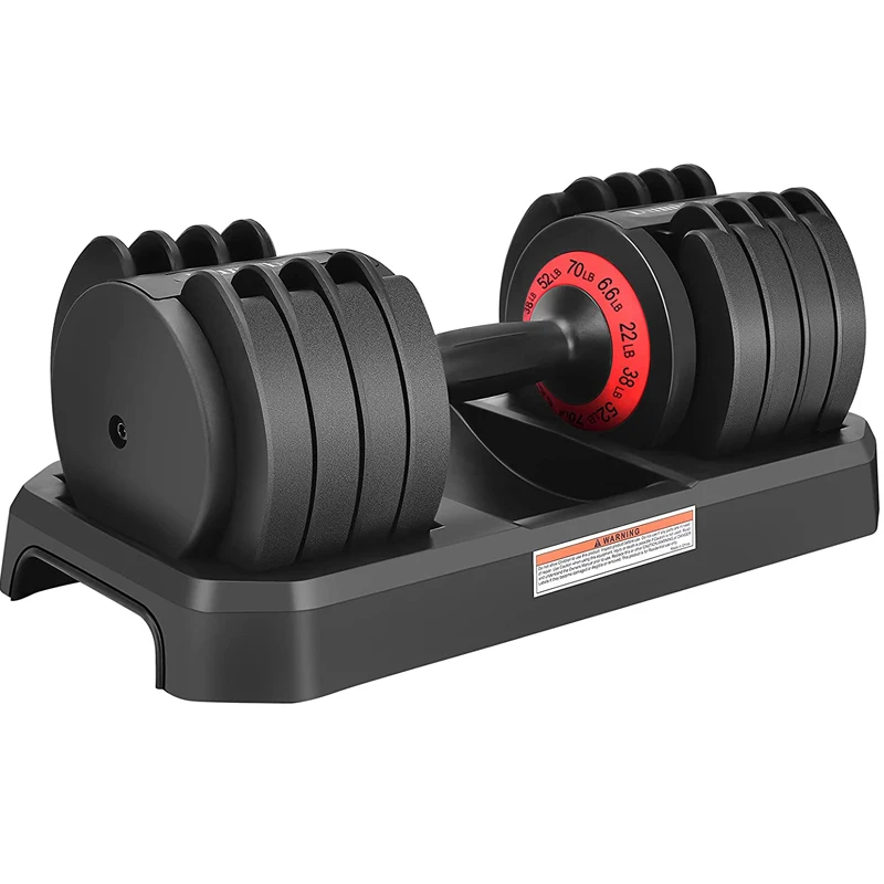 Регулируемая гантели 70 фунтов Вращающаяся ручка стальные пластины для мужчин и женщин домашние тренировки в тренажерном зале 32 кг 70 фунтов (одна)