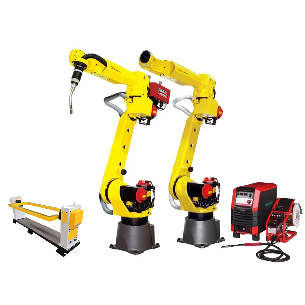 Сварочный робот FANUC ARC-Mate 100 iC/8L с роботом-позиционером Tig Mig и сварочной проволокой для сварки стальных труб