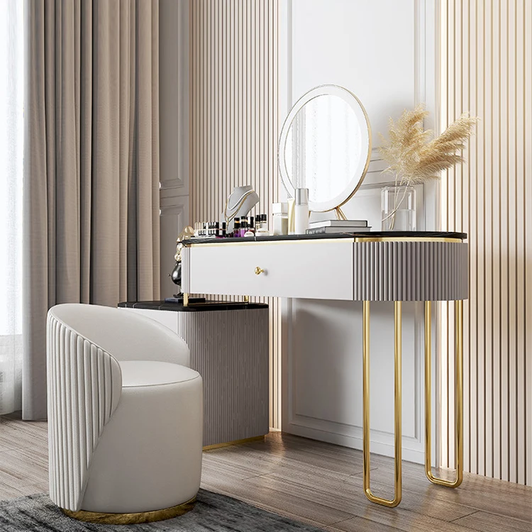 Modern Schminke Tisch Makeup Table With Mirror Bedroom Storage Make up Dressing Table With Drawer