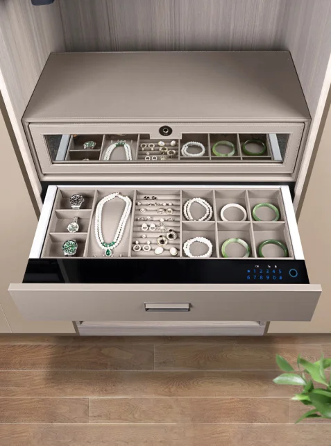 Wholesale Smart  Concealed  Drawer Box Safe Cashier Built In Fingerprint password deposit safe box drawer wardrobe fittings