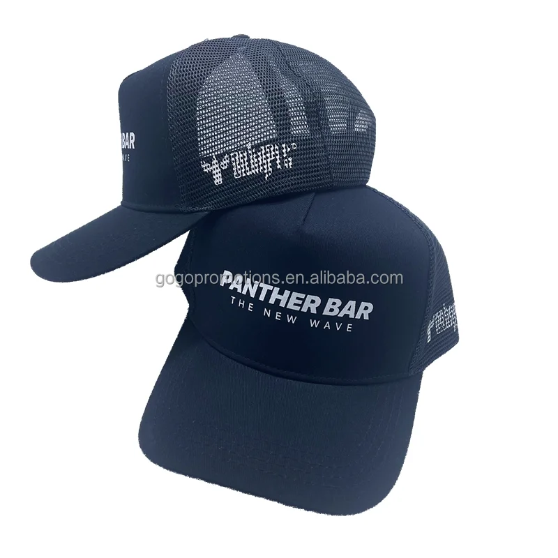 Promotional Hot Sale Custom Embroidery Logo Durable Sport Baseball Cap 5 Panels Printed Custom Black Soft Top Baseball Hat