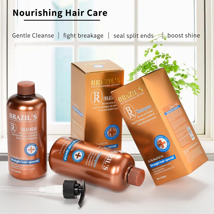 OEM Professional Custom Clarifying Hair Care Set Organic Brazilian Protein Liquid Shampoo For All Hair Types