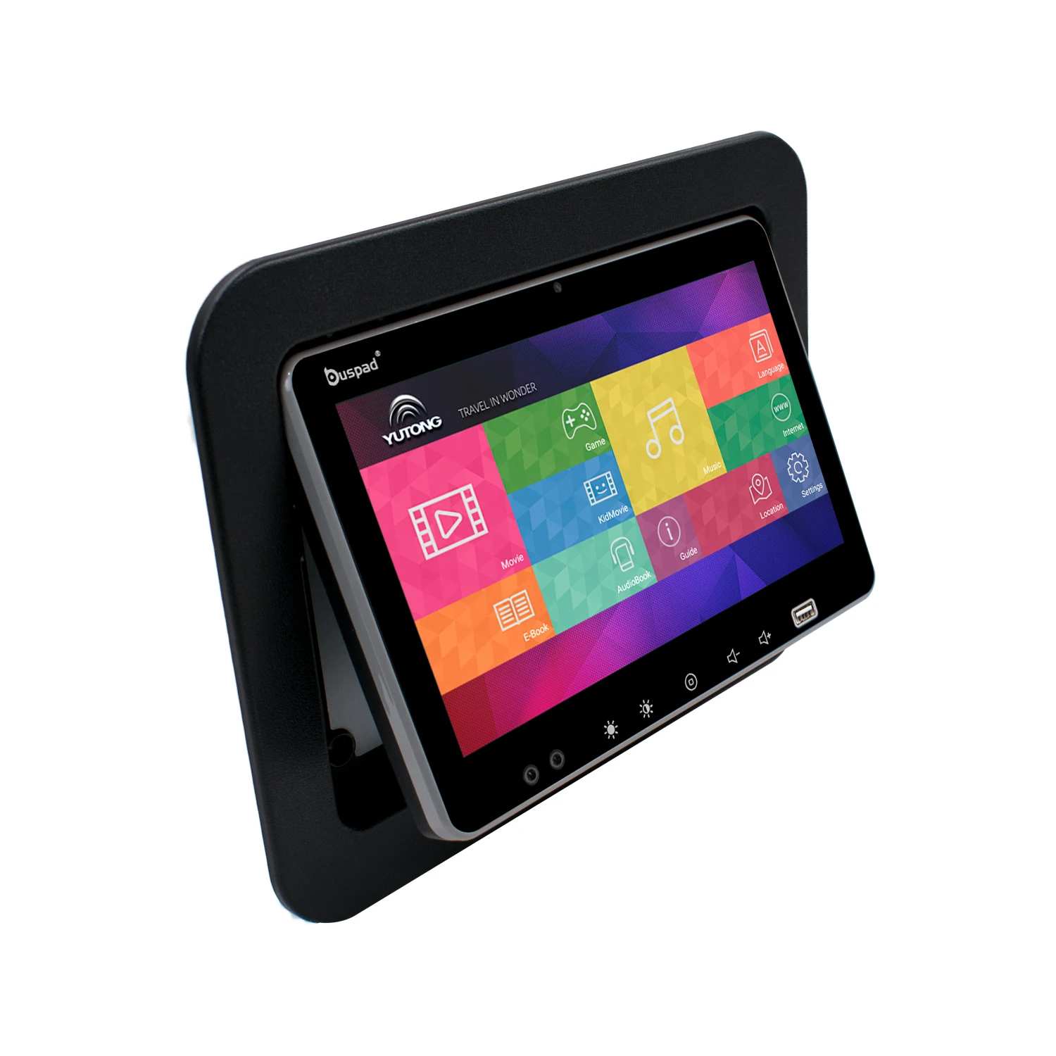 LTIME Wireless Bus Vod Server 10.1 Inches Tablet Android Monitor for Bus back seat multi media player touch screen