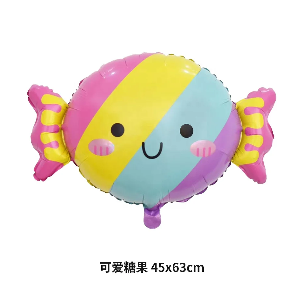 Wholesale hot sale new 54*74cm Crutch candy Sweet Shape Foil Balloons Food dessert candy crutch sweet Globos