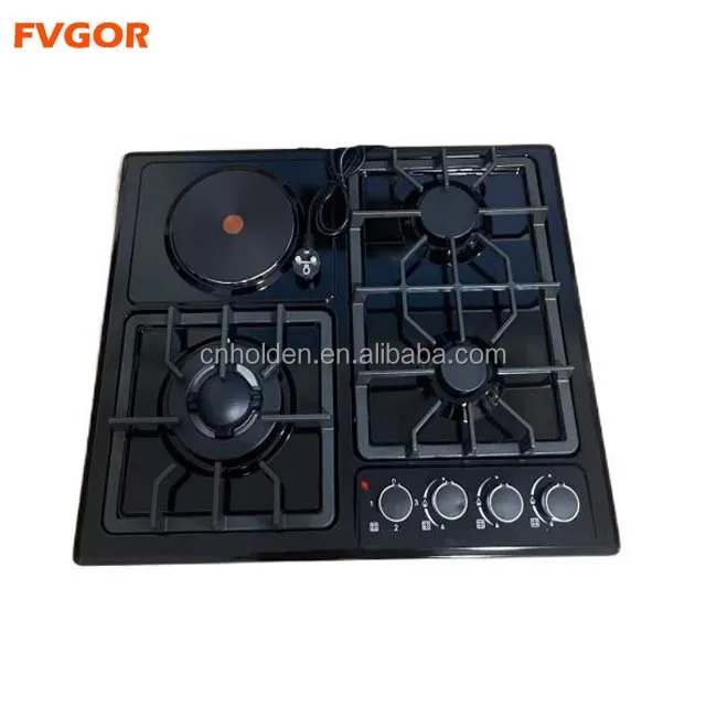 Hot sell gas stove gas electric burner stainless steel panel brass valve auto flame out built in gas stove