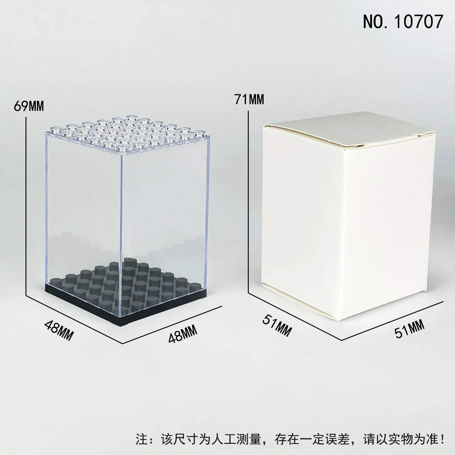Detachable display box 1PCS doll storage three level dust transparent cover assembled doll building blocks toys