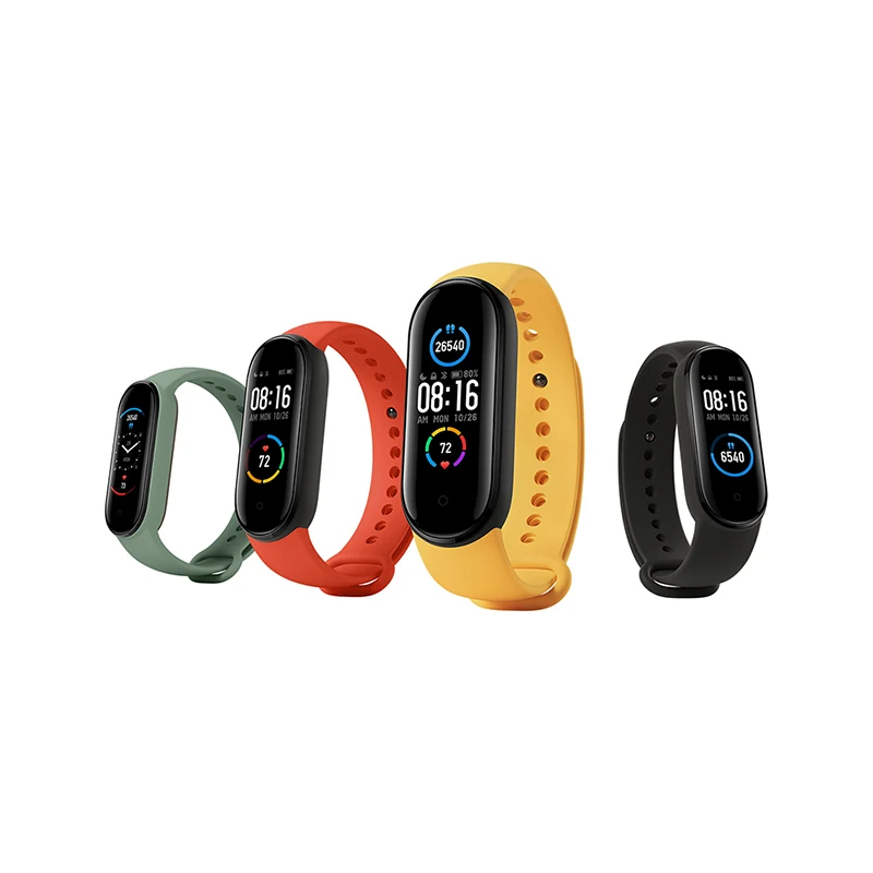 Оригинальный спортивный водонепроницаемый браслет Xiaomi Mi Band 5 глобальная версия Смарт-часы с AMOLED экраном BT5.0