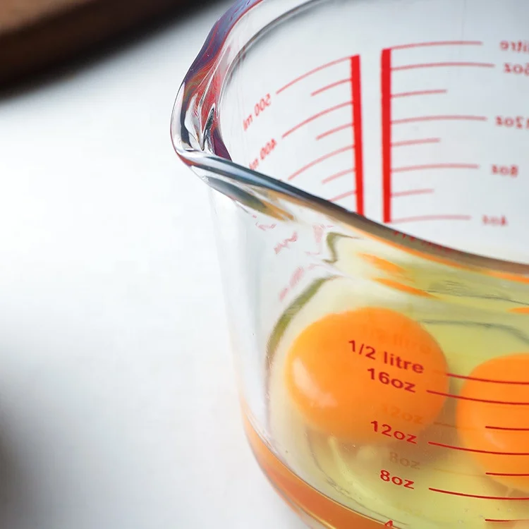Multi-purpose kitchen tool Heat Resistant Glassware Graduated Measuring Cup Beaker Glass Measuring Cup