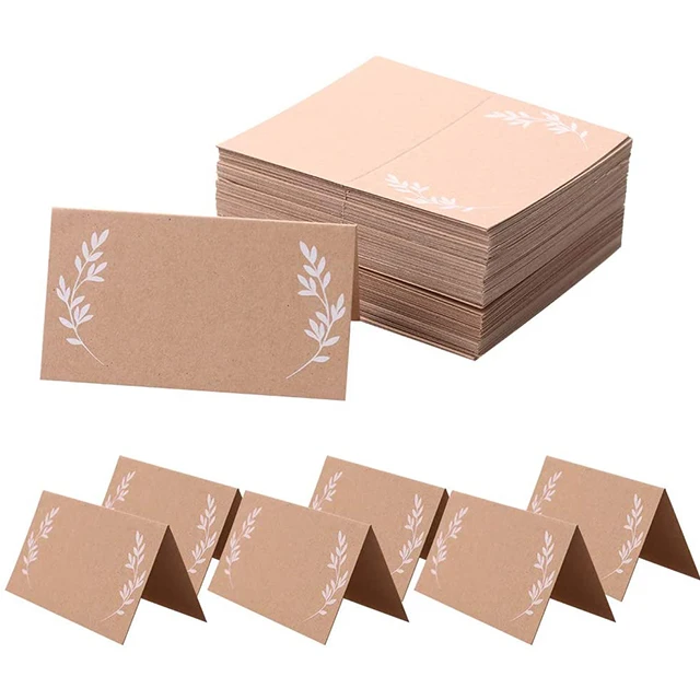 Latest Fold Customized Style Handwritten Table Seating Place Cards For Wedding Holidays