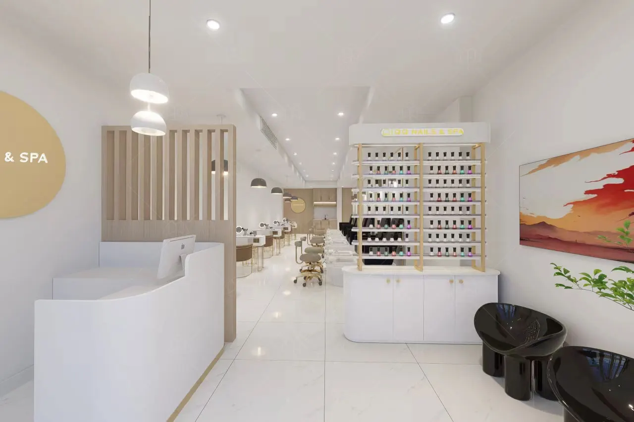 Nail Shelf Display Spa Nails Decoration Nail Polish Cabinet Display