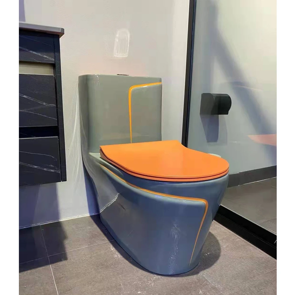 Good function colour Siphonic toilet one piece bathroom ceramic toilet water closet custom factory