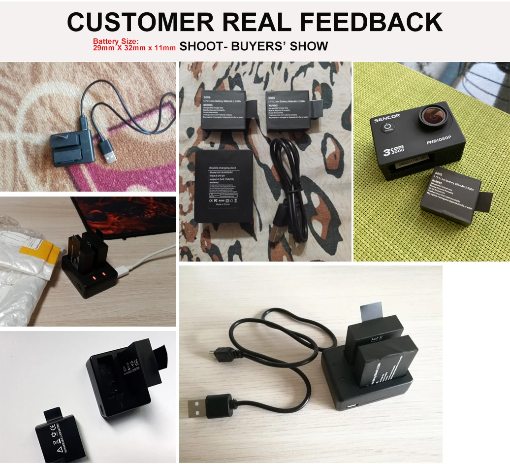 Factory Wholesale Camera 3.7V 900mAh Rechargeable Li-ion Battery For SJ4000 SJ5000 SJ6000 M10 SJ5000x Sport Action Camera DV