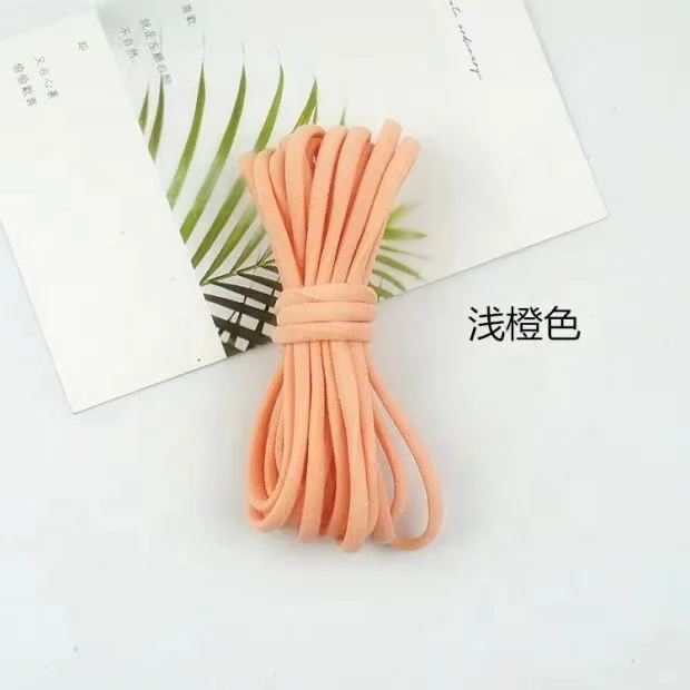 Manufacturers direct mask ear band flat 3.0mm white black elastic mask rope manufacturers shipping earloop for face mask