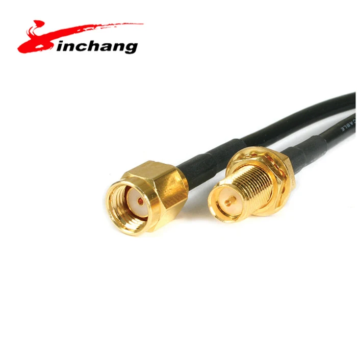 Customized RG174 MMCX To SMA Female Connector  Extension RF Cable  Coaxial Cable Assembly