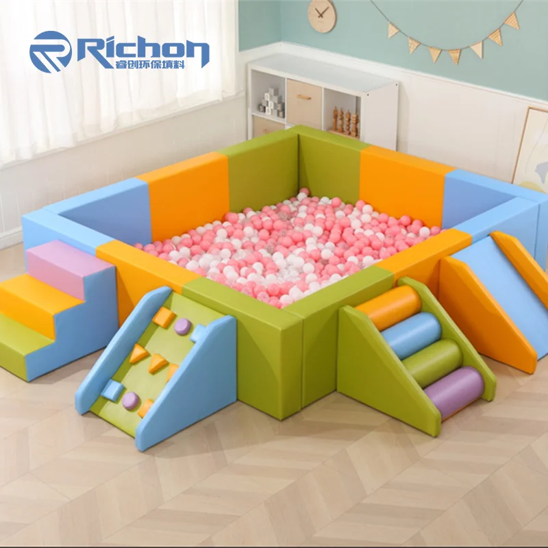 Popular White Clear Ball Pit Large With Slide Party Event Rental Soft Play Ball Pits Indoor Outdoor Soft Play Ocean Ball Pool