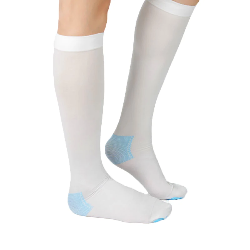 Профессиональный класс 2 медицинские компрессионные носки белый цвет анти эмболизм