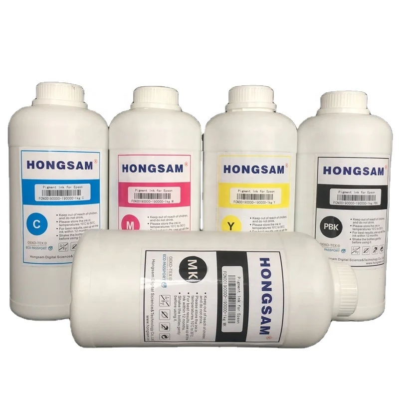 1000ml 500ml 200ml Hongsam OEKO-TEX Certificate water-based pigment ink for large format printing