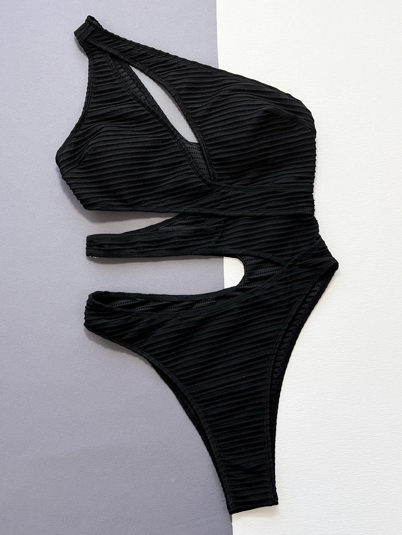 DG064050 monokini hollow out swimsuit high c modest beachwear sexy casual one piece swimsuits woman swimwear