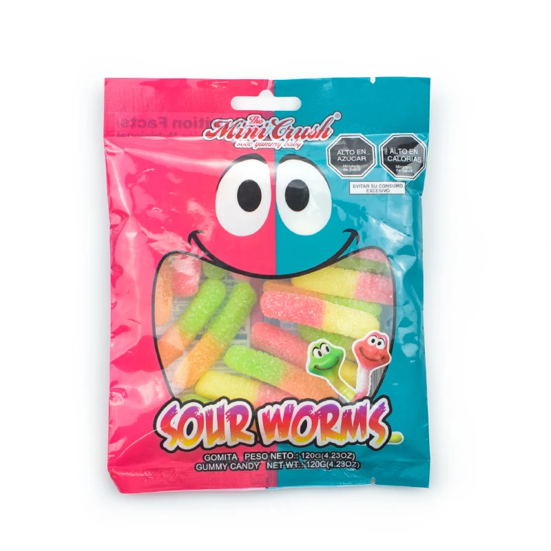 MINICRUSH CANDY super Sour Candy Extra sour worms gummy candy bulk