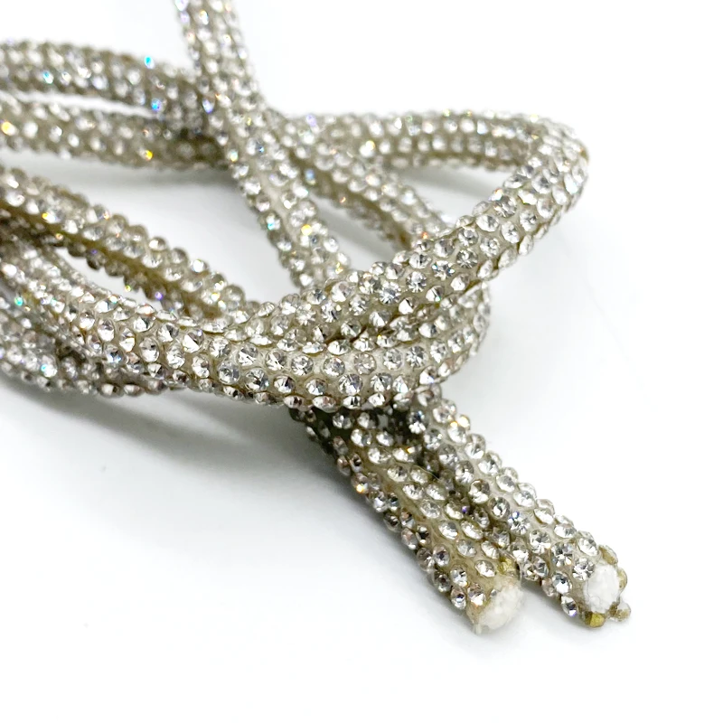 High quality bling hand make semi finished shoe uppers material glass rhinestone diamond decorative for sandals/slipper