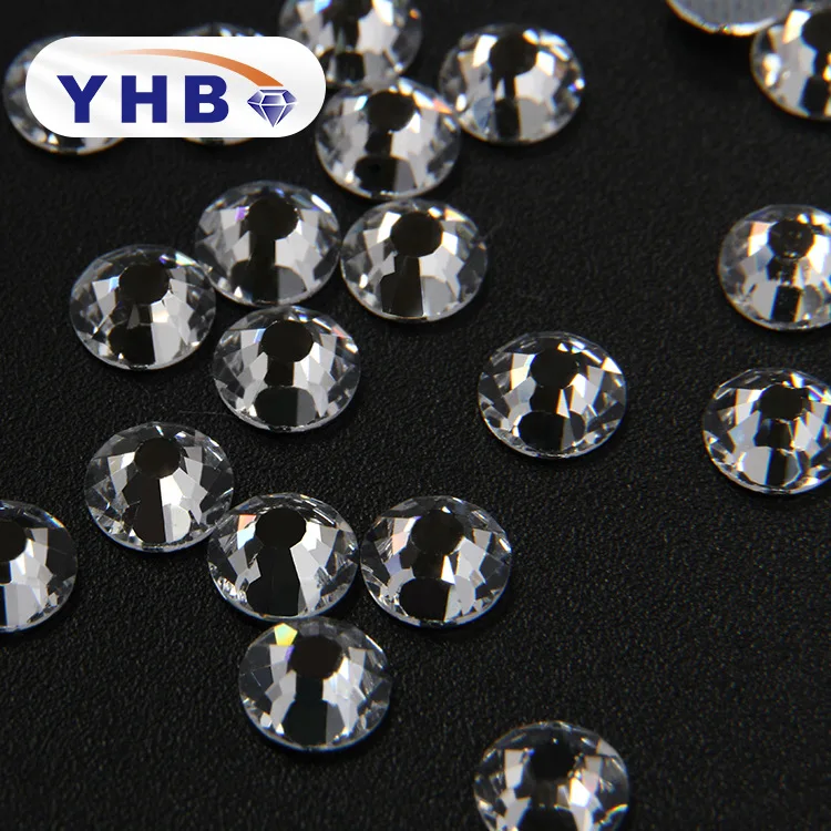  Стразы горячей фиксации YHB оптовая продажа стразы для дизайна ногтей без железа на