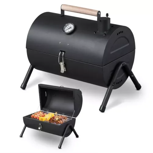 Outdoor bbq Double-sided Household Charcoal Smokeless Grill Multi-functional round Portable Barbecue Grill