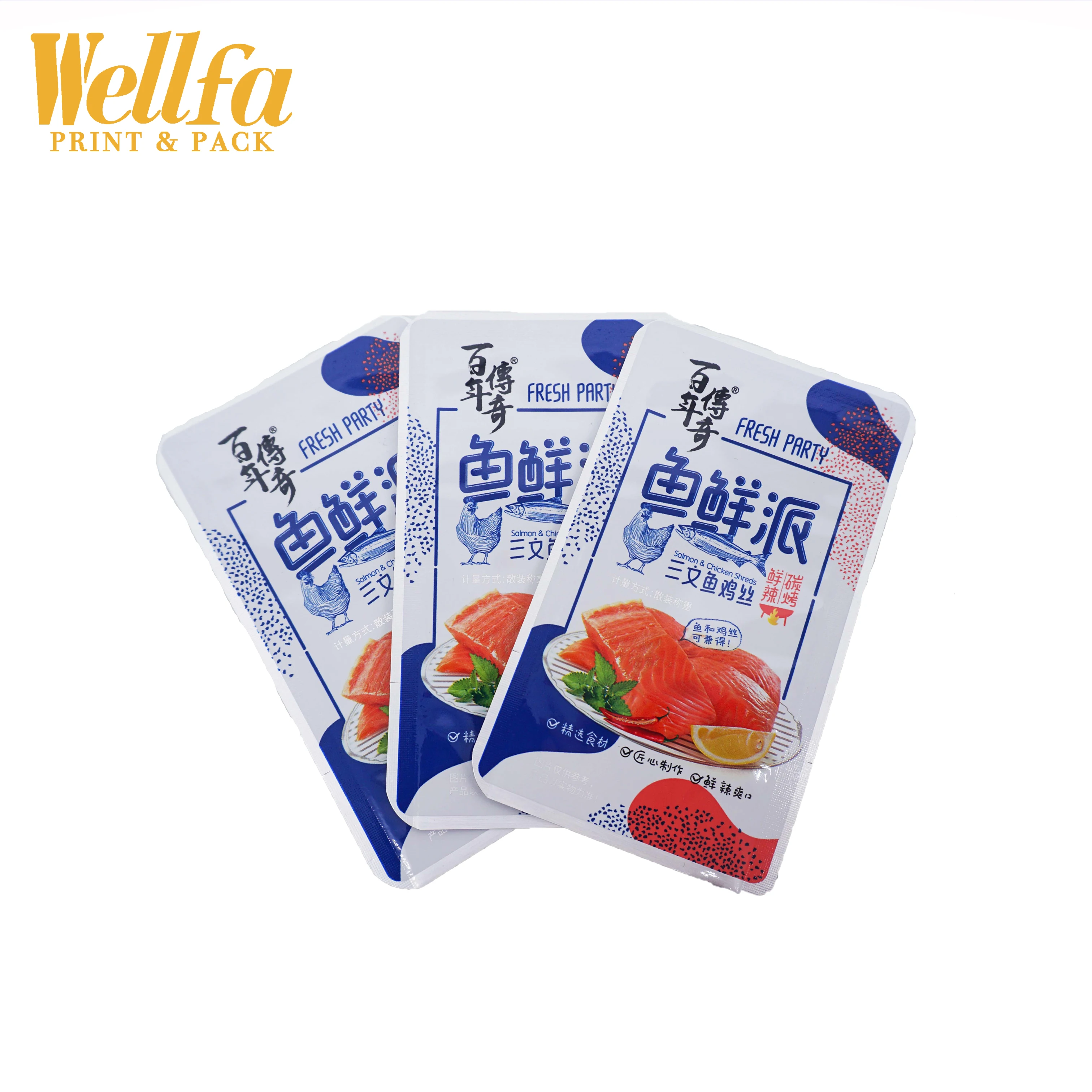High temperature aluminium foil retort mylar edibles pack pouch with logo print