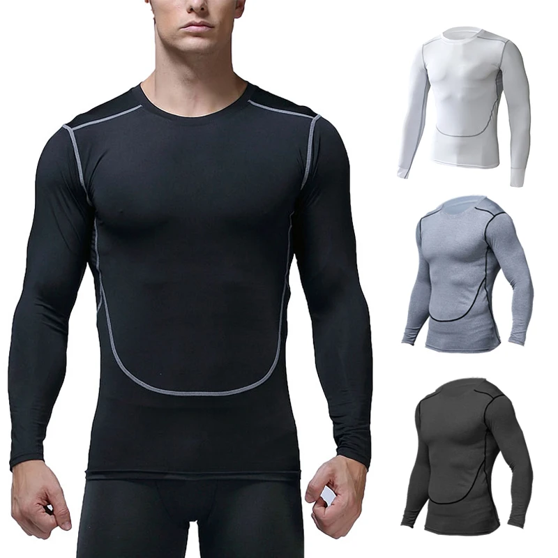 Wholesale T-shirt Long Sleeve Sports Reflective Arrival T-shirts Compression long sleeve