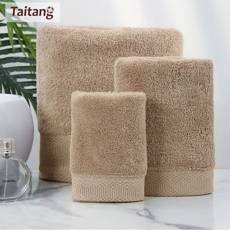 Home Towels 16S Satin Hotel Quality Bath Towel Set 100% Cotton Bath Towel Set